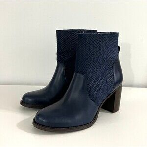 mellow yellow PARIS embossed leather boots blue Size 37